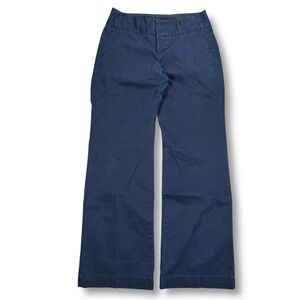 Y2K GAP Navy Blue Cotton Stretch Low Rise Wide Leg Career Pants Women 1